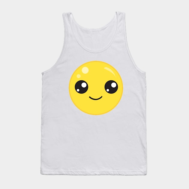 Cute Smiling Face Tank Top by CraftyCatz